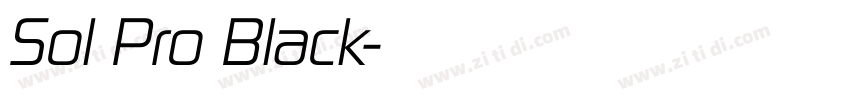 Sol Pro Black字体转换 Sol Pro Black字体转换